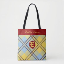 Snyggt Red Vax Monogram Namn Skript Tartan Play