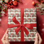 Snyggt Red White Polka Dot Coquette jul Presentpapper<br><div class="desc">Fånga julens glädje med denna unika,  pappra omslutning med en söt,  röd och vit,  polkettpunkt,  coquette-båge omsluten kring en röd och vit,  polkpunktlåda omgiven av pinekoner och holly. Skapa dina ge julklapp i säsong.</div>