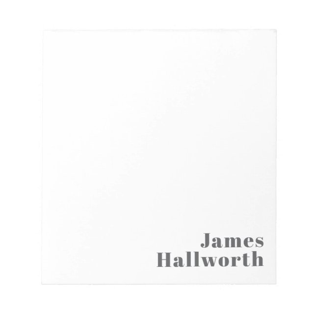 Snyggt Redigerbar återställ modern text | Grått Anteckningsblock (Framsida)