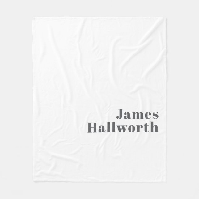 Snyggt Redigerbar återställ modern text | Grått Fleecefilt (Framsidan)