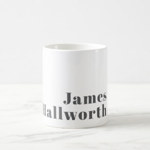 Snyggt Redigerbar återställ modern text Grått Kaffemugg