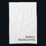 Snyggt Redigerbar återställ modern text | Grått Kökshandduk<br><div class="desc">Snyggt anpassade grått text,  redigera som du vill!</div>