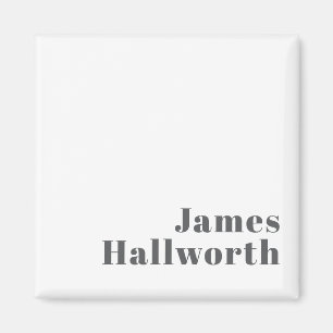 Snyggt Redigerbar återställ modern text Grått Magnet