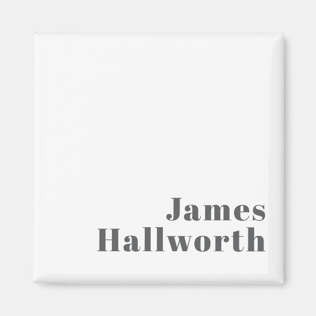 Snyggt Redigerbar återställ modern text | Grått Magnet (Framsidan)