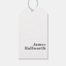 Snyggt Redigerbar återställ modern text | Grått Presentetikett