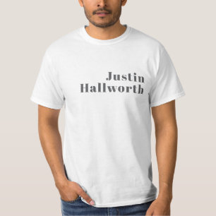 Snyggt Redigerbar återställ modern text Grått T Shirt