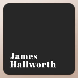 Snyggt Redigerbar återtagandemodern Namn (eller an Fyrkantigt Klistermärke