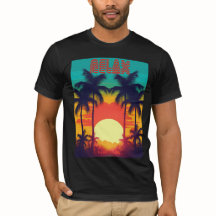 Snyggt RELAX Retro Tropical Sunset T-Shirt