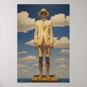 Snyggt Retro Beachwear Striking Summer Mode Poster