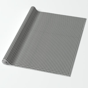 Snyggt Retro Black och Grått Gingham Play Mönster Presentpapper