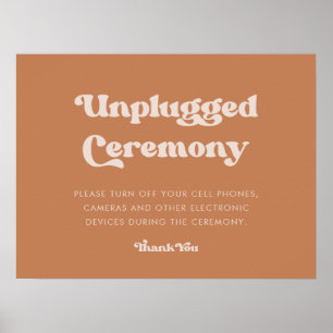 Snyggt retro Brown-socker Opluggat ceremoni Poster