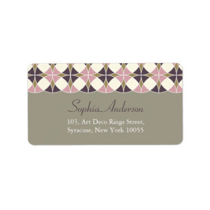 Snyggt Retro Chic Art Deco Bröllop Adressetiketter