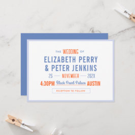 Snyggt Retro Colorful Bröllop Inbjudningar