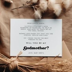 Snyggt retro.. Kommer du att bli mitt gudmoderkort Inbjudningar