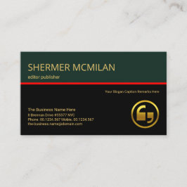 Snyggt Retro Lagrar Red Line Editor Publisher Visitkort