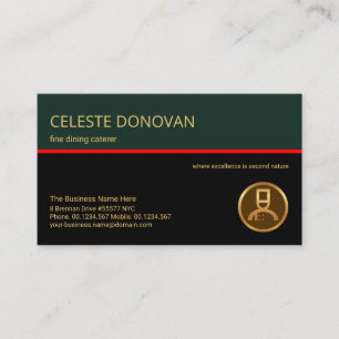 Snyggt Retro Lagrar Red Line Food Restaurang Chef Visitkort