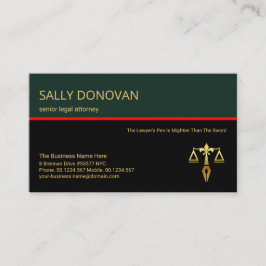 Snyggt Retro Lagrar Red Line Legal Consultant Visitkort