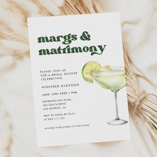 Snyggt Retro Margs och Möhippa av matriser Inbjudningar