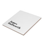 Snyggt Retro Modern Lettering | Redigerbart svart Kakelplatta<br><div class="desc">Unik text och anpassadets retromoderna text.</div>