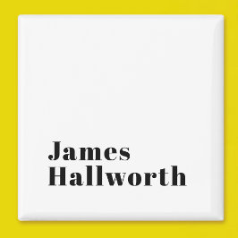 Snyggt Retro Modern Lettering | Redigerbart svart Magnet