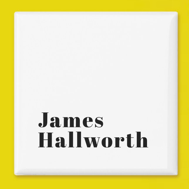 Snyggt Retro Modern Lettering | Redigerbart svart Magnet (Skapare uppladdad)