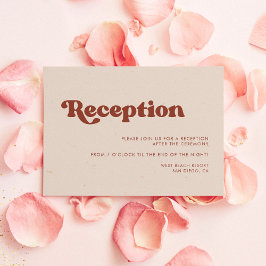 Snyggt retro peach rosa bröllopsmottagning inbjudningar