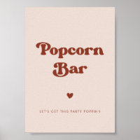 Snyggt retro Peach Rosa Popcorn pub
