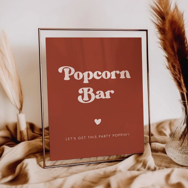 Snyggt retro Terracotta Popcorn pub Poster (Skapare uppladdad)