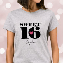 Snyggt Retro Typography Sweet sixteen Black Rosa