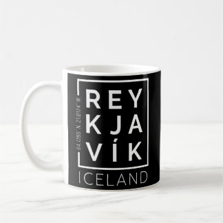 Snyggt Reykjavik-Islandets stadskoordinater Kaffemugg
