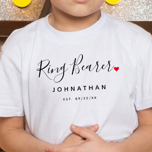 Snyggt Ring Bearer Bröllop T Shirt
