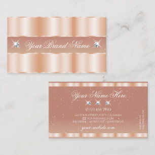 Snyggt Ro Coral Gnistra Jewels Elegant Shimmery Visitkort