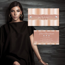 Snyggt Ro Coral Gnistra Juels Monogram Elegant Visitkort