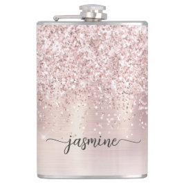 Snyggt Ro Glitter Monogram Namn Namnteckning Guld Fickplunta