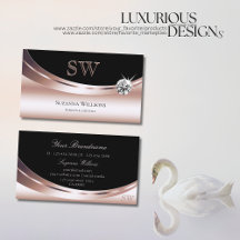 Snyggt Ro Guld Black med Monogram och Diamond