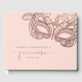 Snyggt & Ro Guld Masquerad Quinceañera Gästböcker