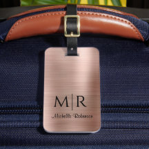 Snyggt Ro Guld Metall 2 Monogram första Namn