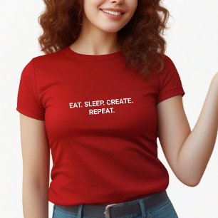 Snyggt Röd ört Skapa Upprepa slump T Shirt