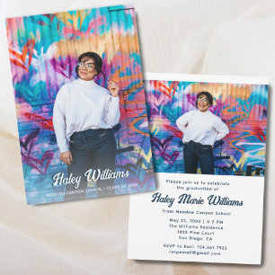 Snyggt Roligt Anpassningsbar 2 FotoStudentfest Inbjudningar