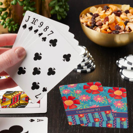 Snyggt Roligt Anpassningsbar Blommönster Namn Insp Casinokort
