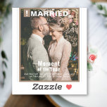 Snyggt Roligt Lägg till bild Anpassningsbar Vinyle Klistermärken<br><div class="desc">Förtjusa dina vänner och din familj med den här roligten och snyggten anpassningsbar- och fotoklisterat vinyldekal. Det här bröllop-klistermärket har en underbar utformning av magasinskyddet. Lägg till ditt favoritfoto. Använda mallen som ska anpassas.</div>