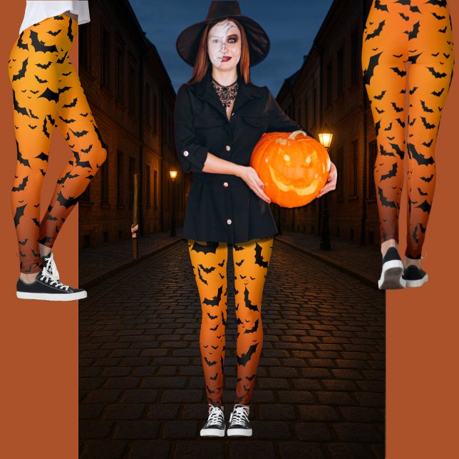 Snyggt, Roligt och mångsidig Fladdermus Halloween Leggings (Skapare uppladdad)