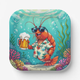 Snyggt Roligt räka med ett glas öl