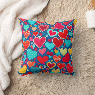 Snyggt Romantik: Chic Hearts Elegance Kudde