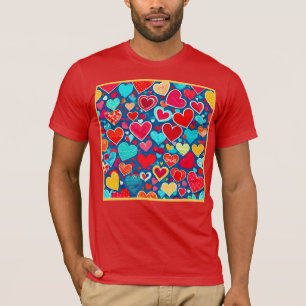 Snyggt Romantik: Chic Hearts Elegance T Shirt