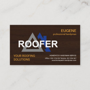 Snyggt Roofer Signage Wood Struktur Roofing Visitkort