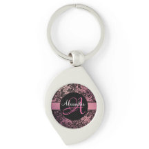 Snyggt Rosa  Black Blommigt Monogram Anpassningsba