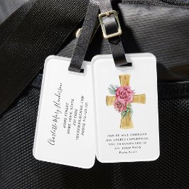 Snyggt Rosa Blommigt Kor Bagagebricka