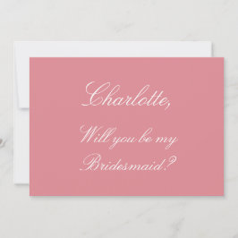Snyggt  Rosa Bridesmaid Frieri kort