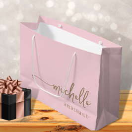 Snyggt  Rosa Chic Guld Monogram-skript